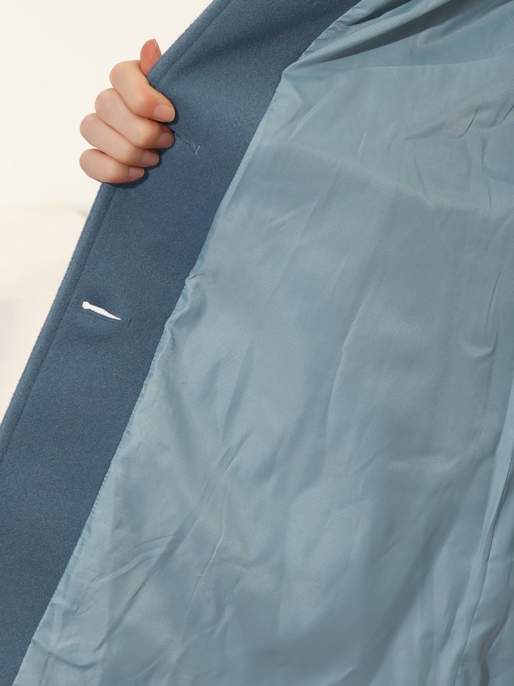 Winter Coat Single Button Closure Elegant Tailored