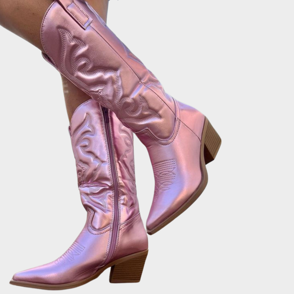 Metallic Cowboy Boots Western Statement Comfortable Fit