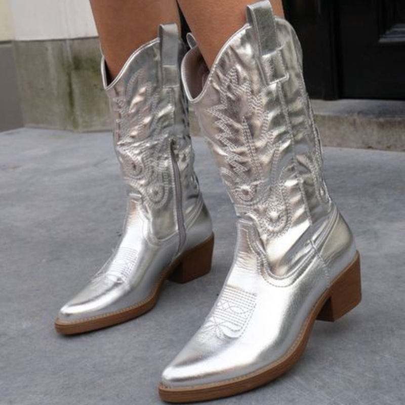 Metallic Cowboy Boots Western Statement Comfortable Fit