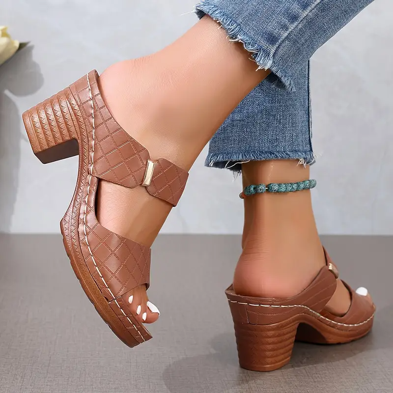 Orthopedic Block Heel Sandals