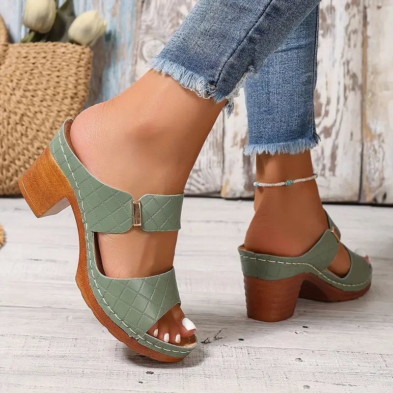 Orthopedic Block Heel Sandals