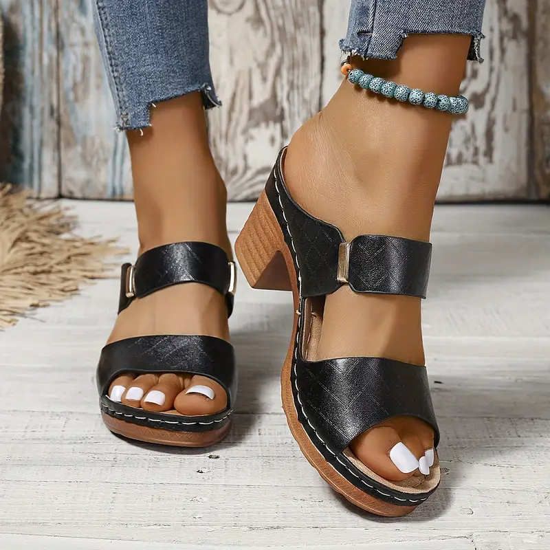 Orthopedic Block Heel Sandals