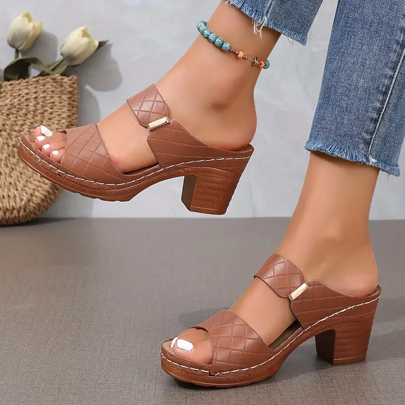Orthopedic Block Heel Sandals