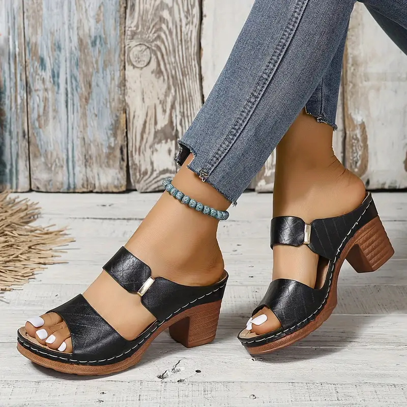 Orthopedic Block Heel Sandals