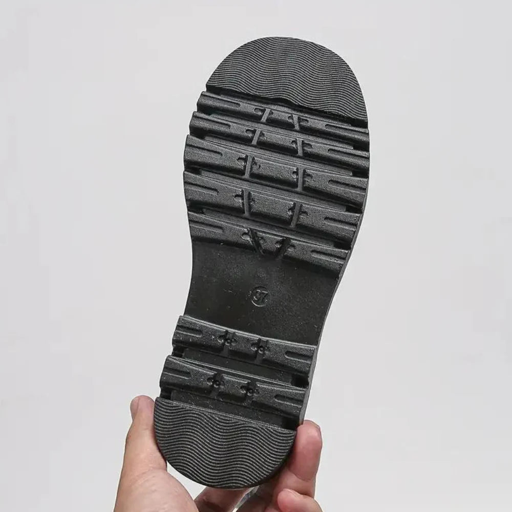 Winter Boots Side Zip Warm Lined Black Ankle Comfort