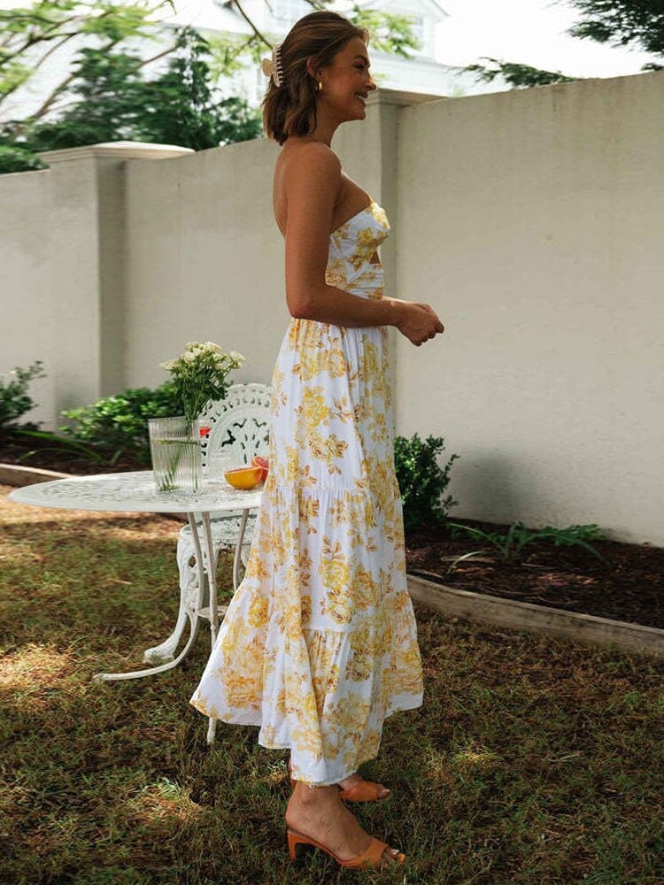 Floral Maxi Dress Off Shoulder