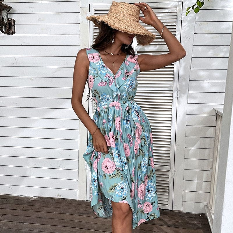 Vintage Floral Dress Summer