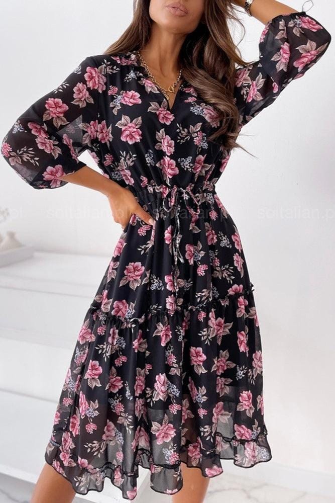 Floral Print Dress Holiday