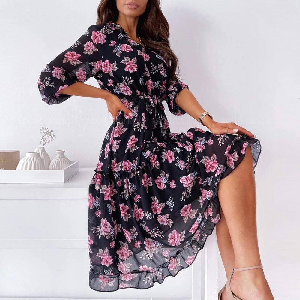 Floral Print Dress Holiday